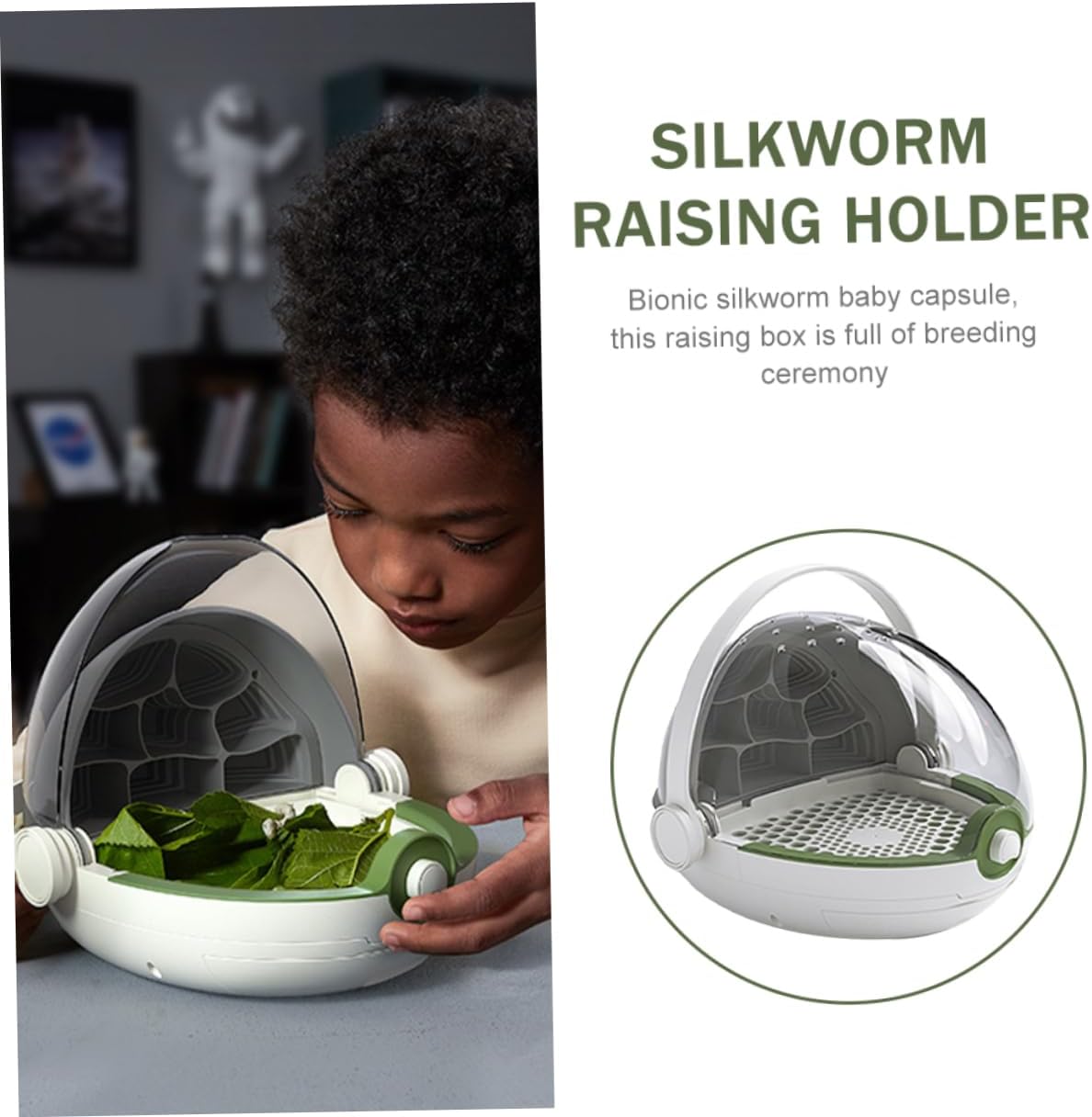 Milisten Silkworm Raising Cabin Boys and Girls Insect Observation Box Lightweight Capsule Case Educational for Boy Girl