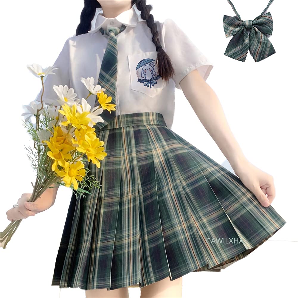 Amazon.co.jp: [CAWILXHA] 【まるこの猫柳】森の緑 セーラー服 半袖