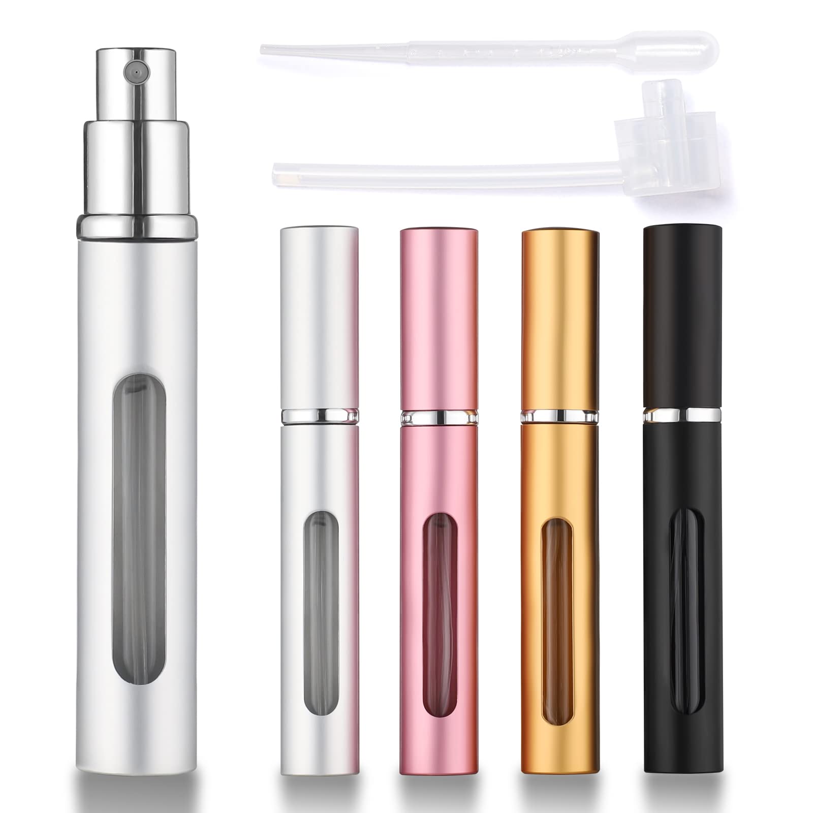 アトマイザ－ 詰め替え 5ml 香水噴霧器 スプレーボトル ガラス瓶 携帯用 漏れ防止 香水スプレー 男女兼用