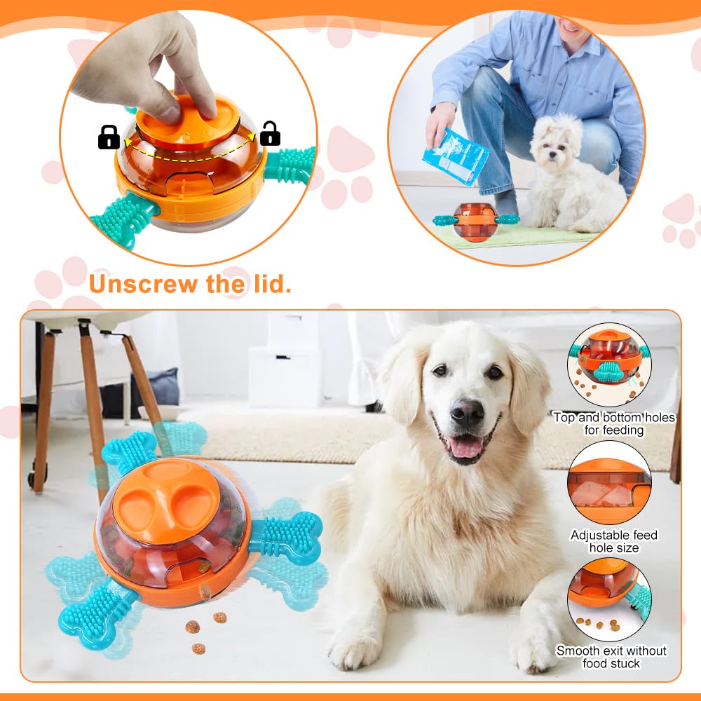 YBCCBY Treat Dispensing Dog Toy, Interactive Dog Toys for Boredom Slow Feeder Toy, Teeth Cleaning Chew Toy - Image 4