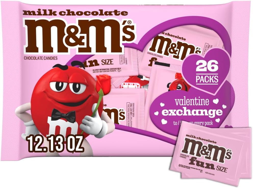 M&M’S Milk Chocolate Candy, 26 Count