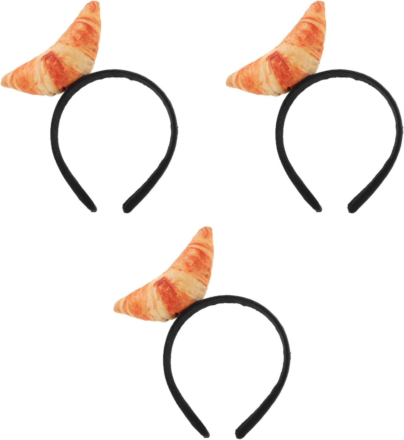 2pcs Imitation Food Headband Bread Headwear Decor Cute Headband Bread Headbands Headwear for Party Bread