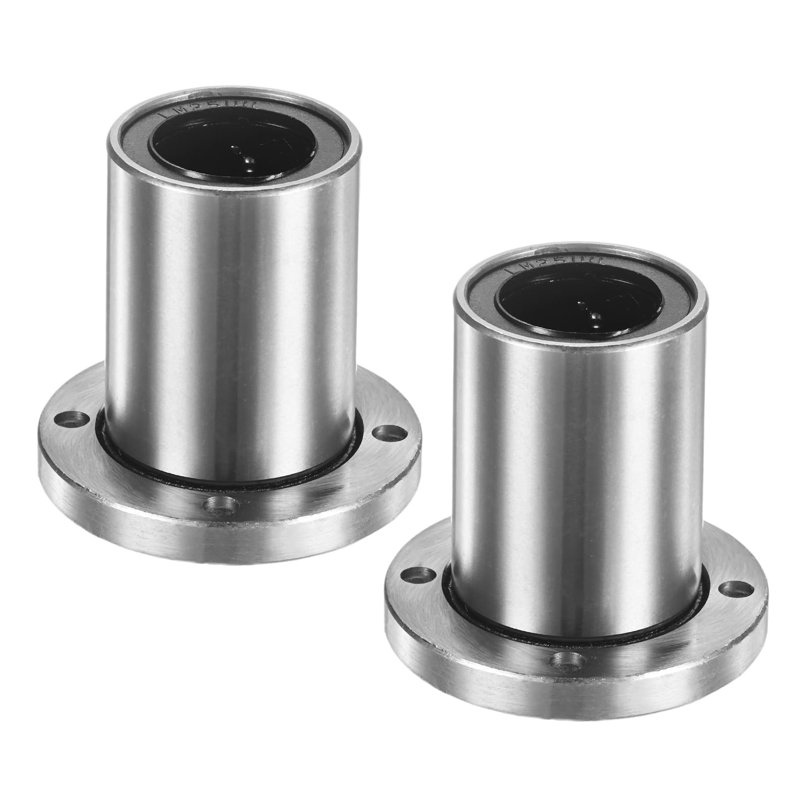 PATIKIL LMK25UU Lot de 2 roulements à billes linéaires à bride ronde avec alésage de 25 mm de diamètre extérieur 40 mm de diamètre extérieur 59 mm de long trou de 5,5 mm de long pour imprimante 3D