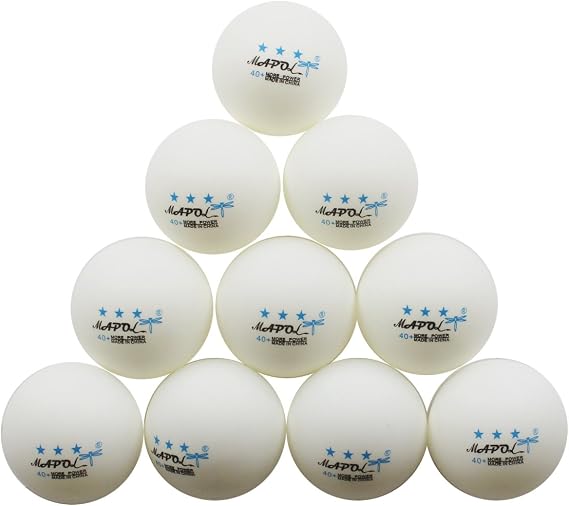 MAPOL 50 White 3-Star Table Tennis Ball Premium Training Ping Pong Balls