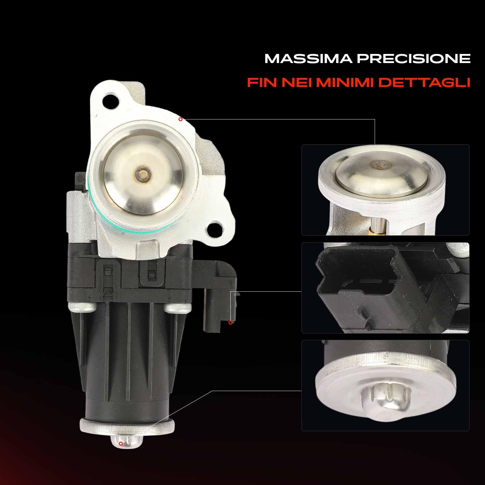 Frankberg Valvola EGR per ricircolo dei gas di scarico a 5 Poli 1702178 | Compatibile con: Torneo Focus III, S40 II 544, S-Max WA6, DS5, 508, 207 WA_ WC_, V50 545, 208, V60 I 155, Focus III Berlina