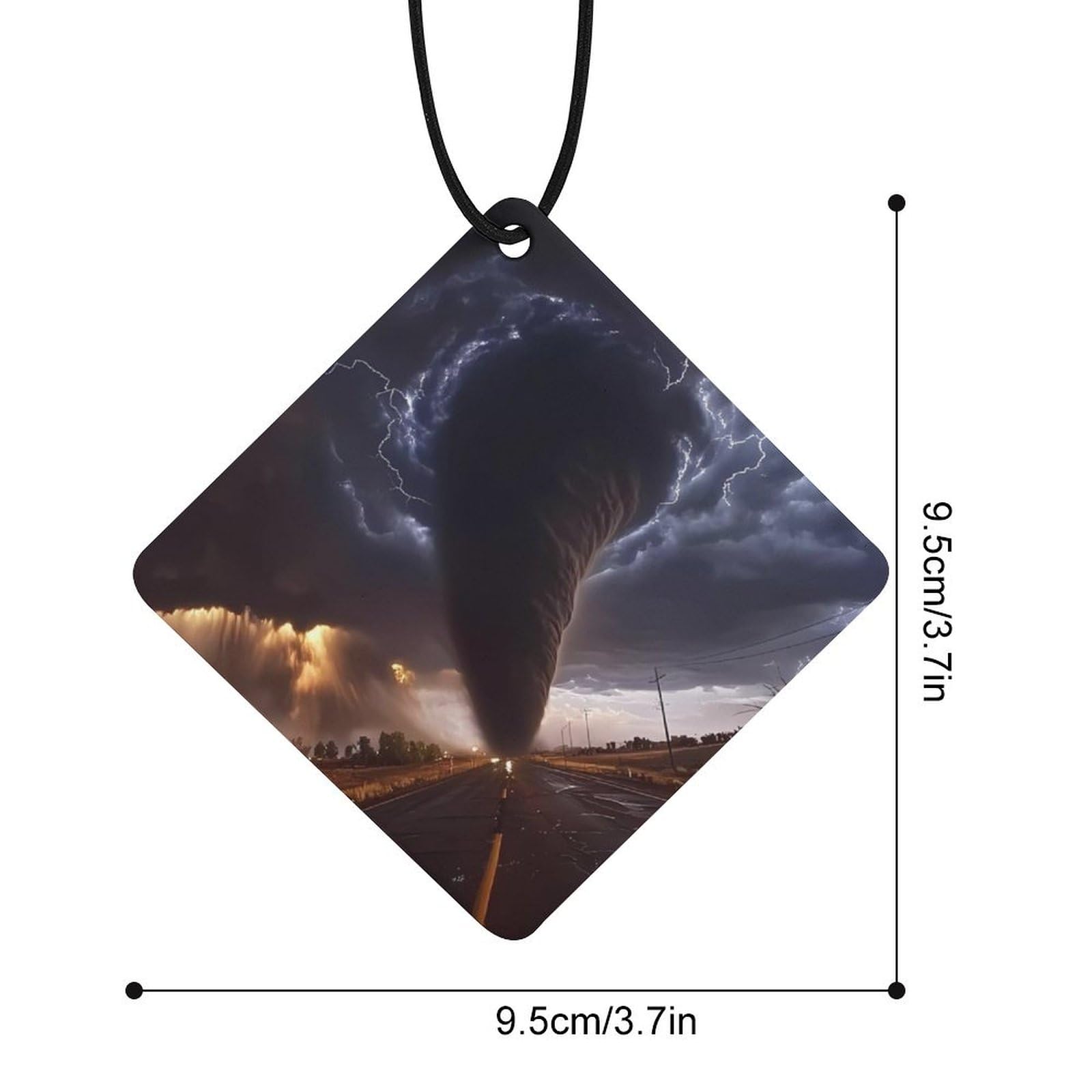 Tornado Car Air Freshener Hanging Aromatherapy Tablets for Car Accessories Rhombus