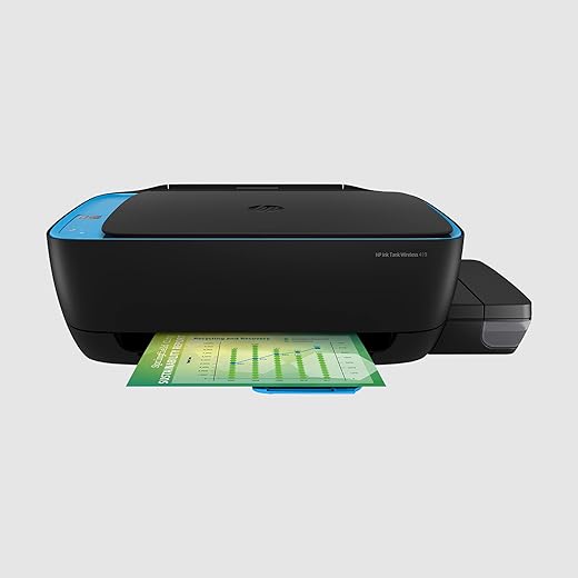HP Ink Tank 419 All-in-one WiFi Colour Printer with 1 Additional Black Ink Bottle in The Box, Print, Scan & Copy for Office/Home