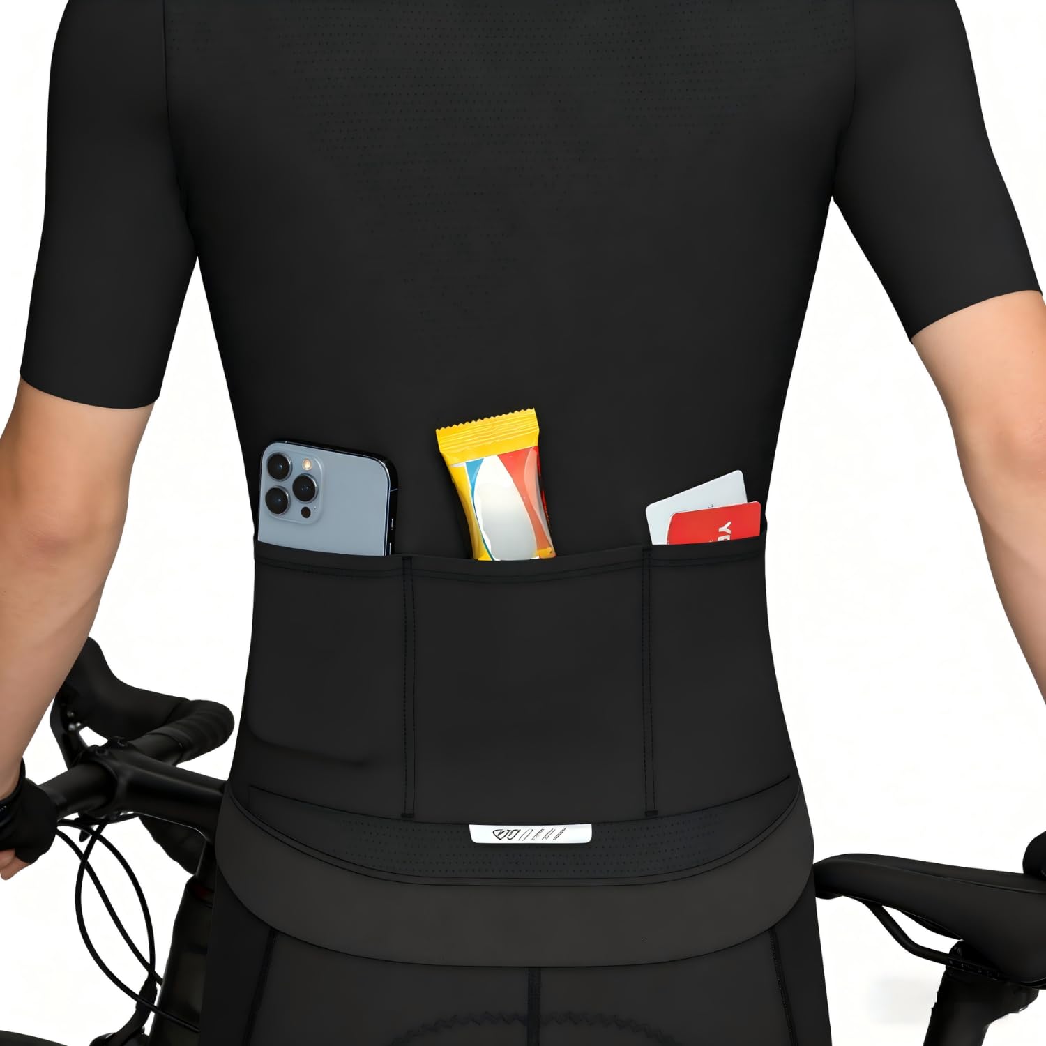 Wulibike Damen Fahrradtrikot Kurzarm-Enger Aero-Schnitt & Kürzere Länge,Atmungsaktives Rennradtrikot Schnelltrocknend & Elastisch mit 3 Rückentaschen,UPF50+ für Gravel,MTB&Straße