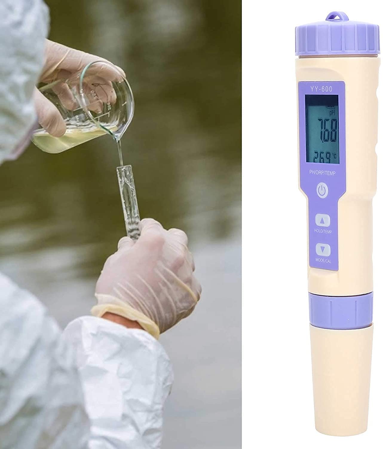Precise 3 in 1 Test Pen Water Quality Testing Portable PH/ORP Temperature Tester for Testing RO Drinking Water Hydroponics Aquarium Swimming Pool Practical Water Quality Detector
