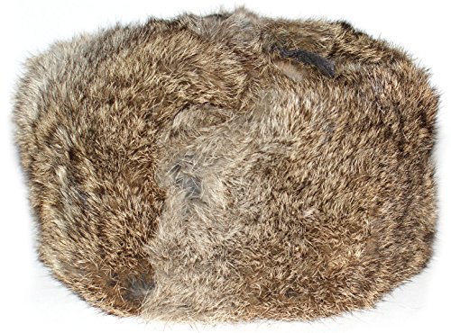 Winter Hat Russian Rabbit Fur Ushanka Brown-57 #TOP1