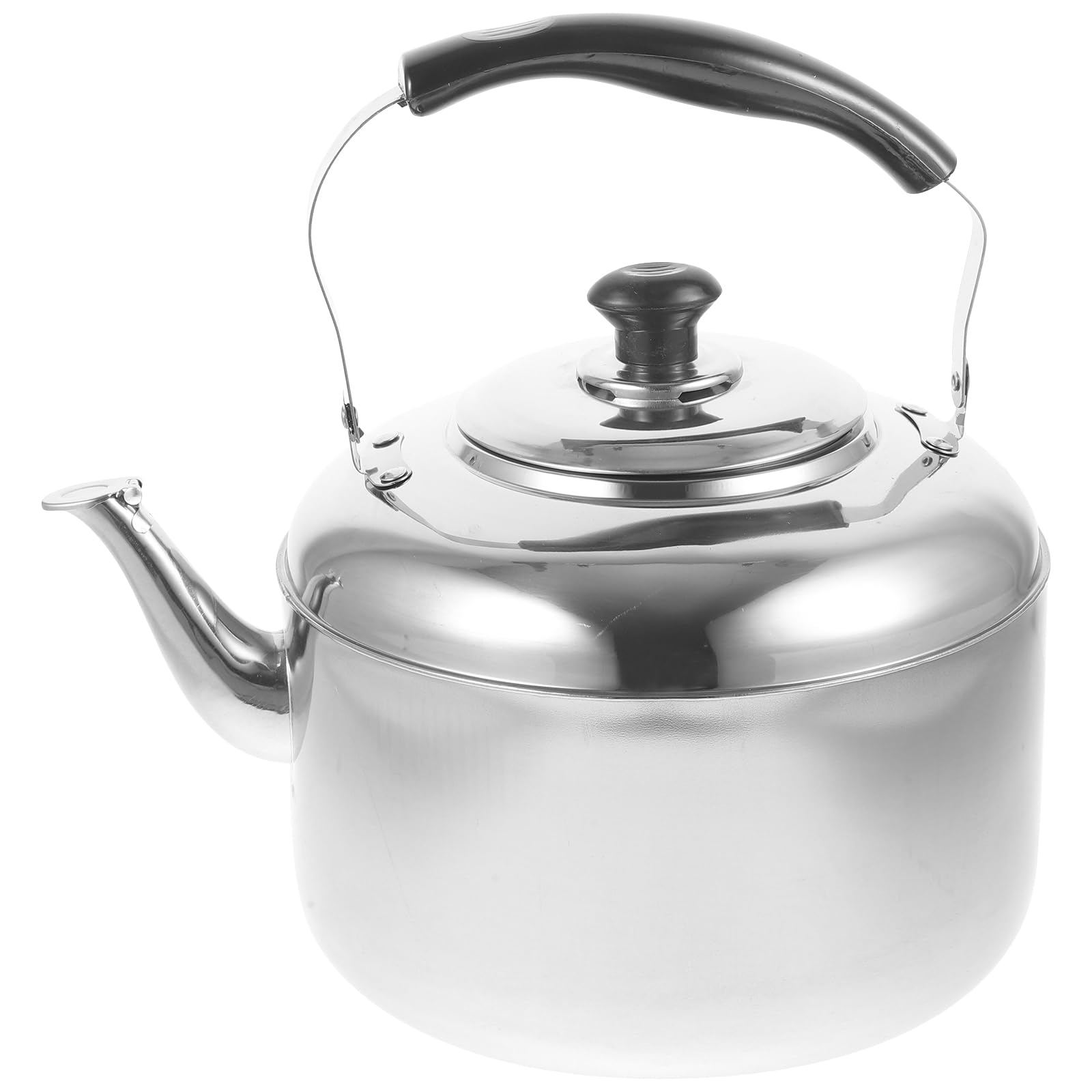 YARNOW Hervidor de agua de acero inoxidable con silbato de 5 l, para inducción, todas las placas de cocina de gas, color plateado