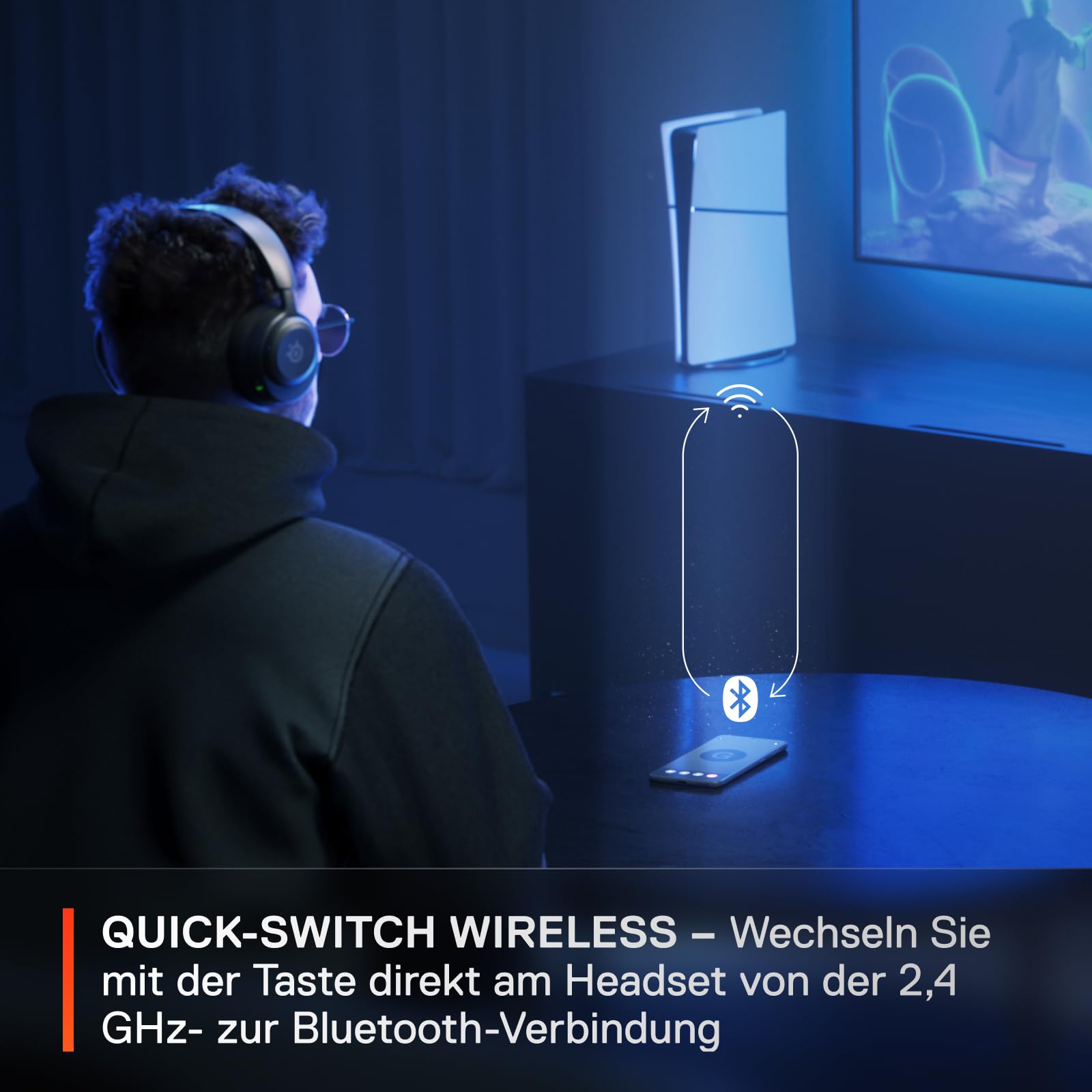 SteelSeries Arctis Nova 5 Wireless Gaming Headset Multi-System PC PS5 2,4 GHz BT 60H Akkulaufzeit