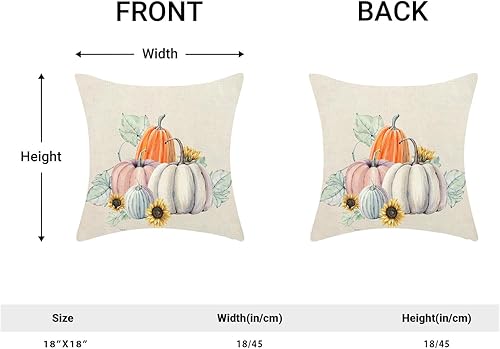 Miniatura 2 de Fundas de almohada de otoño de 18 x 18 pulgadas, juego de 2 fundas de almohada negras de otoño con hojas de arce, decoración al aire libre,