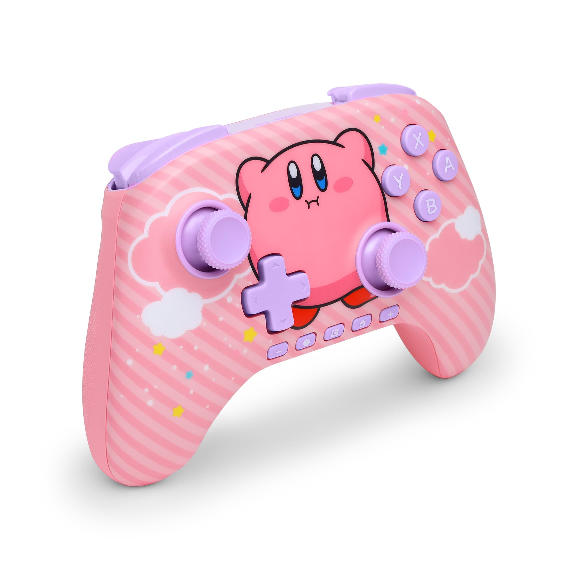 PowerA Controller senza fili Advantage per Nintendo Switch 2 - Kirby Soffio potenteCon licenza ufficiale, effetto Hall, pulsanti mappabili, controller pro, Pulsante C, comandi di movimento