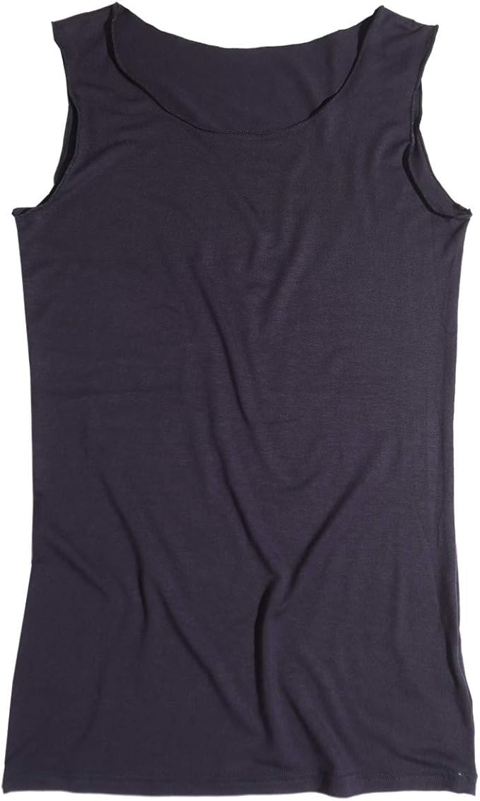 Amazon タンクトップ レディース インナー クルーネック ノースリーブ 袖なし 春 ゆったり ストレッチ 薄手 シンプル 無地 白 黒 グレー Max2点ネコポス配送可 キャミソール タンクトップ 通販
