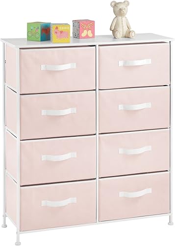 Miniatura 7 de mDesign, torre de almacenamiento vertical con 8 cajones, Acero, Marrón espresso, paquete de de 1