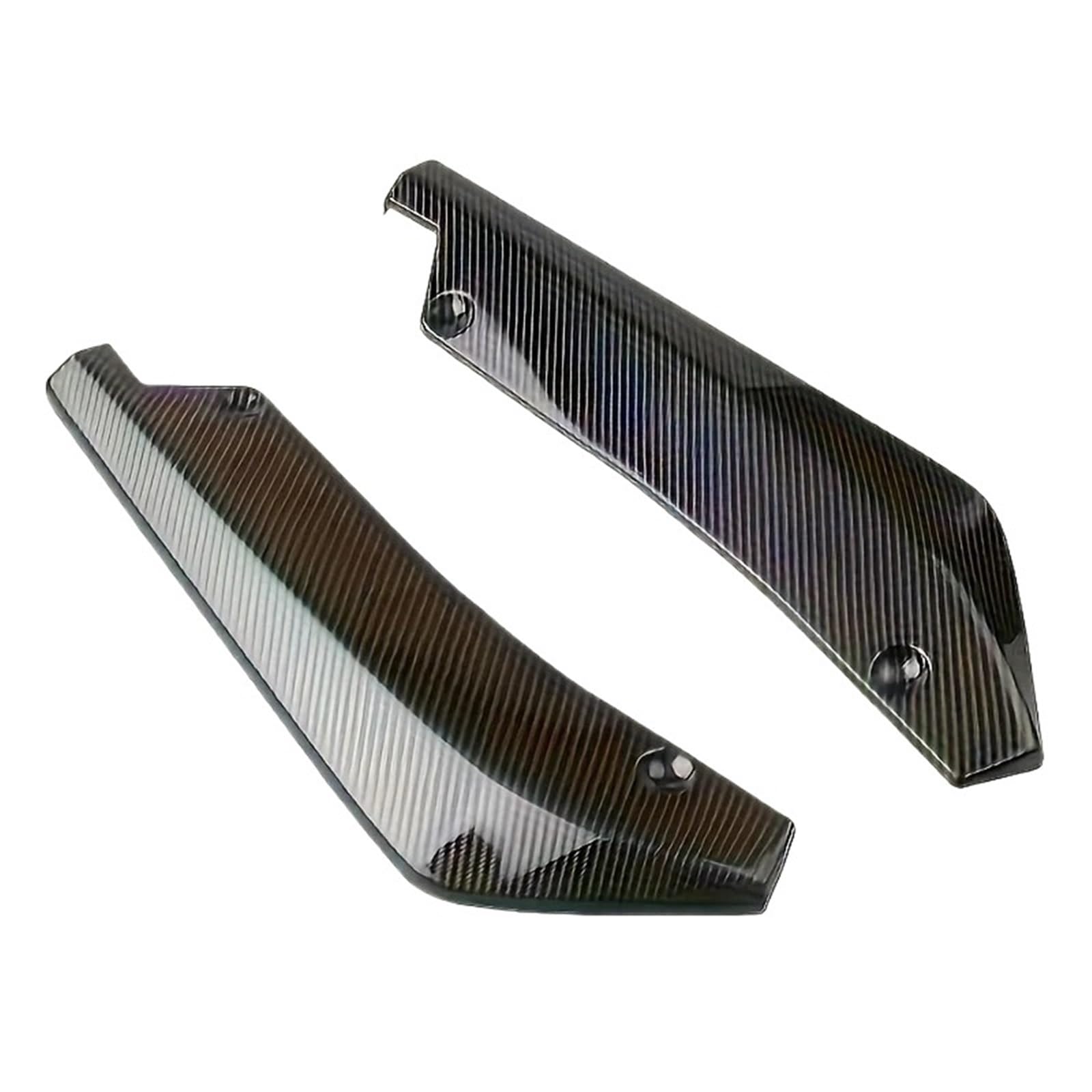 Spoiler dachowy 1 para Winglets z włókna węglowego boczna dokładka przedłużenie przedniego tylnego zderzaka samochodu Spoiler zabezpieczenie przed zarysowaniem(Carbon fiber texture)