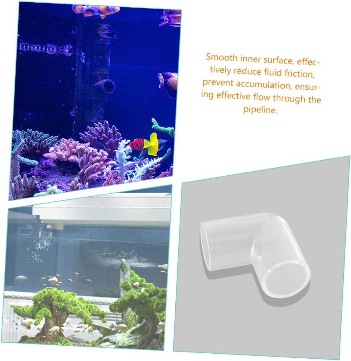 Mikikit 24pcs Elbow Hose Connectors for Fish Tank Joint Adapter Water Pipe Fittings Easy to Install Suitable for Aquarium Pump Tubing
