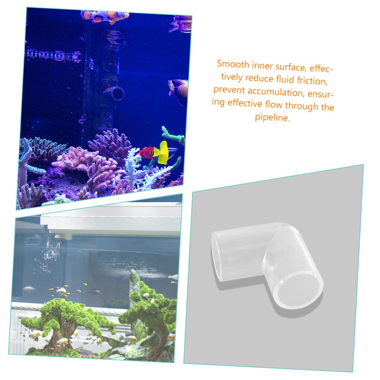INOOMP 24 Piezas Conector De De Agua para Tanque De Peces Conectores De Conector De De Agua Conector De De Acrílico De Acuario Pecera