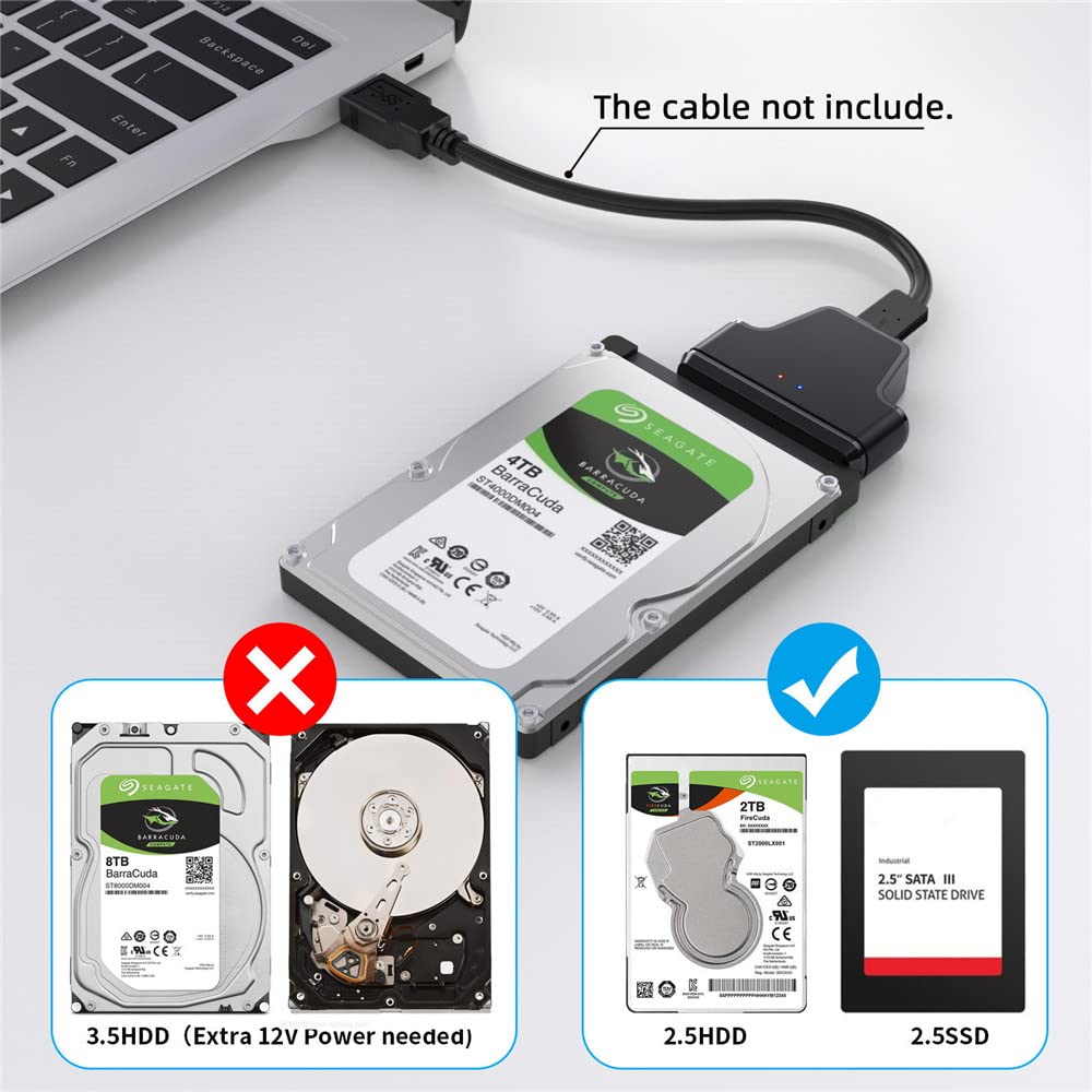 Amazon.com: xiwai Micro USB 3.0 to SATA 22Pin 7+15 Enclosure