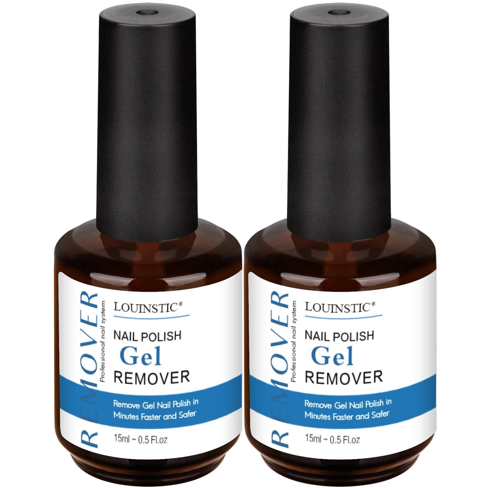 Gel Nail Remover – 2pcs, 2.0 Upgraded Version, Fast & Non-Irritating Gel Remover for Nails, No Soak or Wrap Needed, Removes Nail Polish in 2-5 Minutes, Not Damage to Natural Nails, for At-Home Manicure Kits