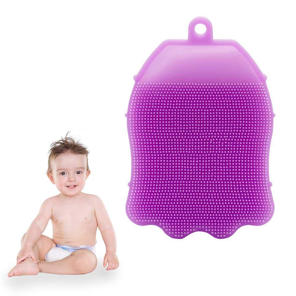 Bhavyam multifunction silicone bath brush body scrubber for baby kids childern, Anti Cellulite bath gloves exfoliating bod...