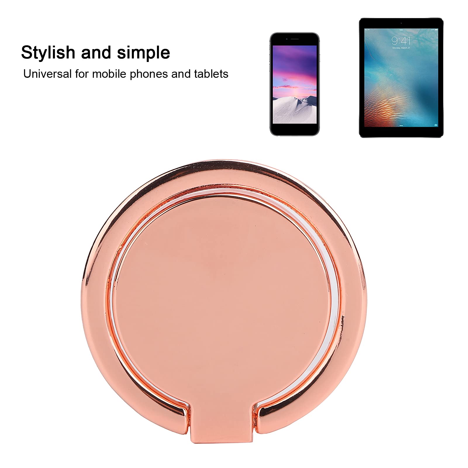 Supporto Ad Anello Magnetico Per Telefono - Rotazione 360°, Angolo Regolabile, In Lega Di Zinco E Silicone, Con Magnete N52