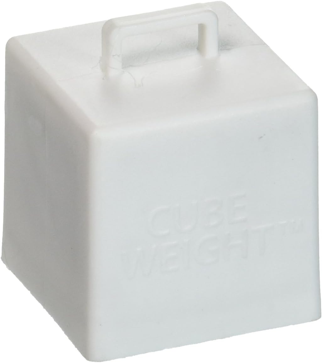 Creative Balloons™ Mfg. Inc. Cube Weight Balloon Weight, 65 Gram, White, 10 Piece