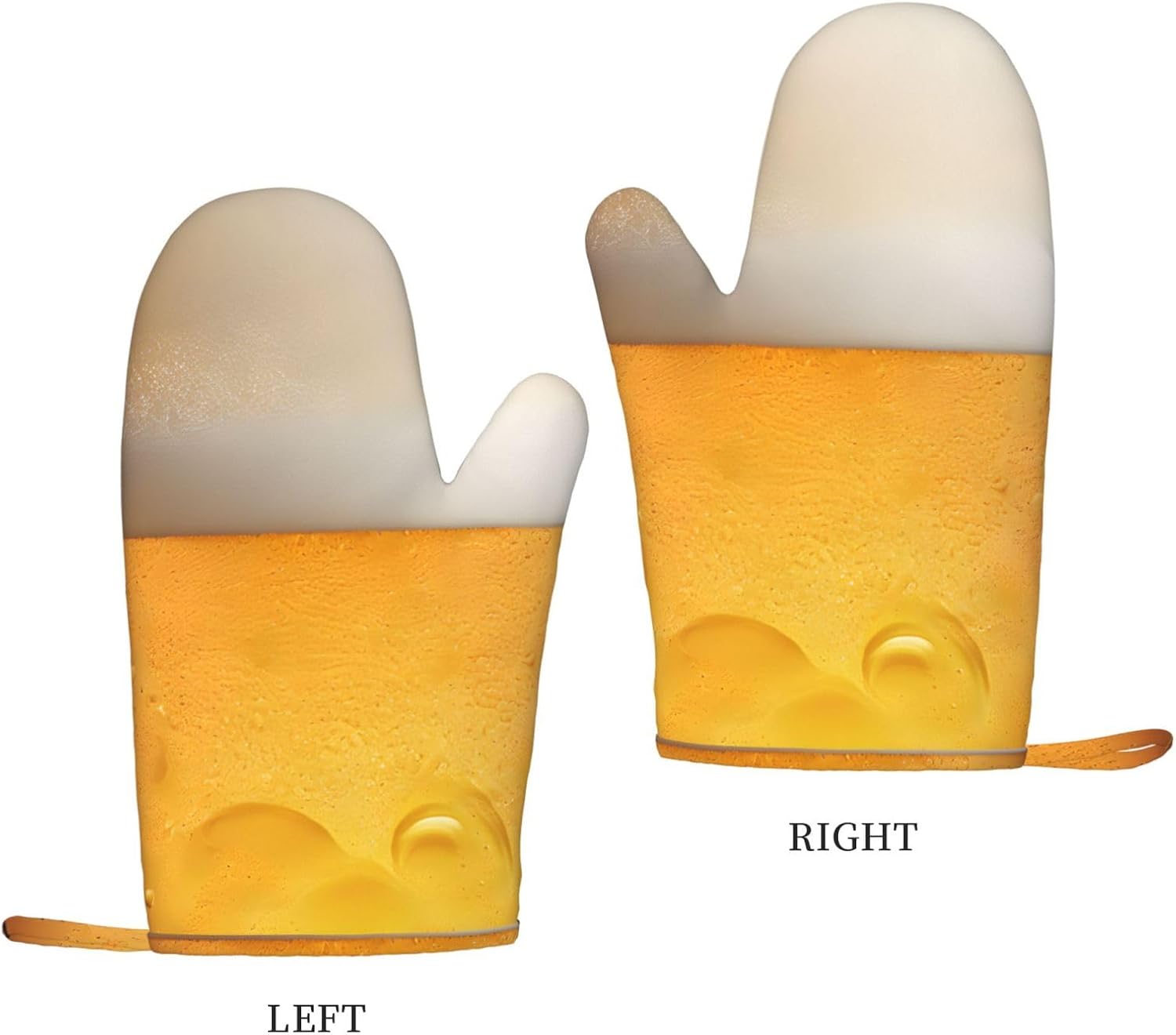 Beer Bubble 4pcs Oven Mitts and Pot Holders Sets for Kitchen, Silicone Oven Gloves Non-Slip Potholders Hot Pads for Baking Cooking