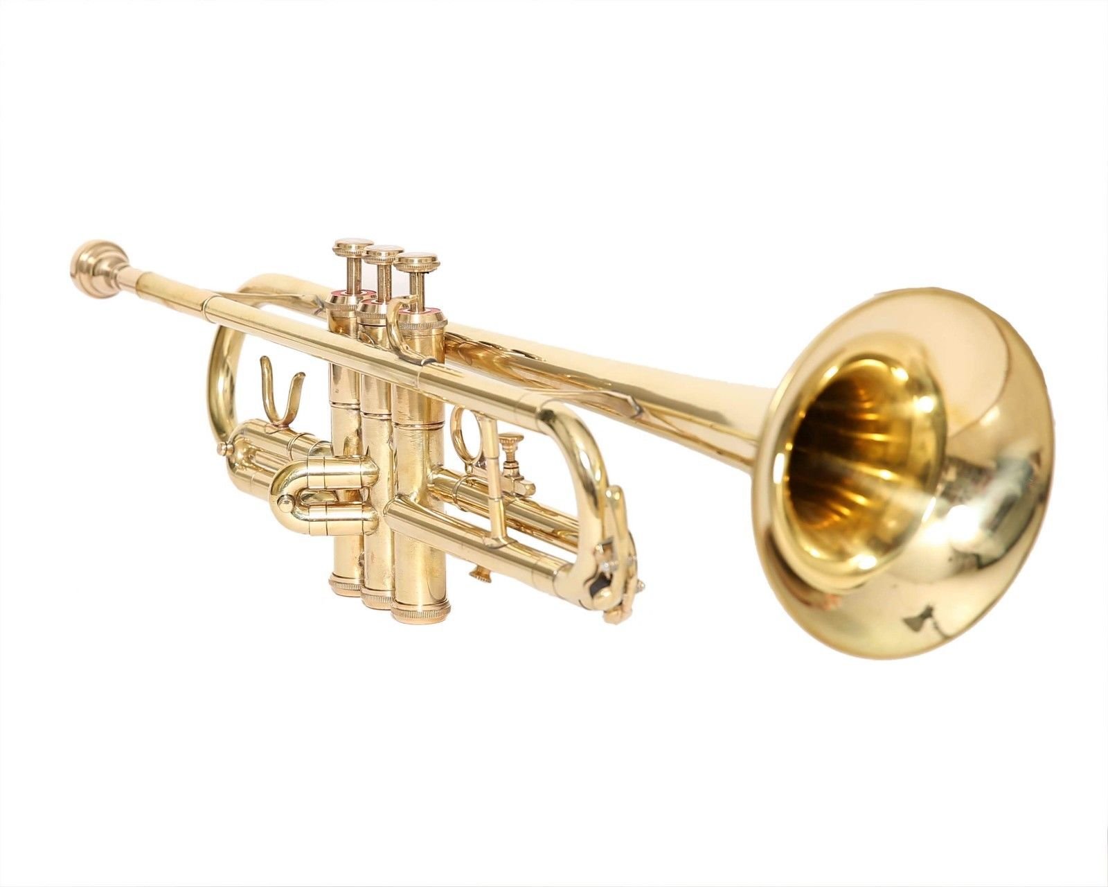 Amazon.com: TRUMPET Bb PITCH BRASS GOLD LOOK WITH FREE HARD CASE