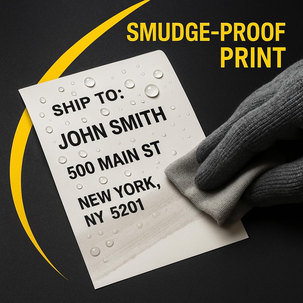 4x3 Direct Thermal Shipping Labels - 12 Rolls 500 Label/Roll White Perforated Mailing Labels, 6000 Self Adhesive Thermal Label Compatible with Zebra, Rollo, MUNBYN - Image 6