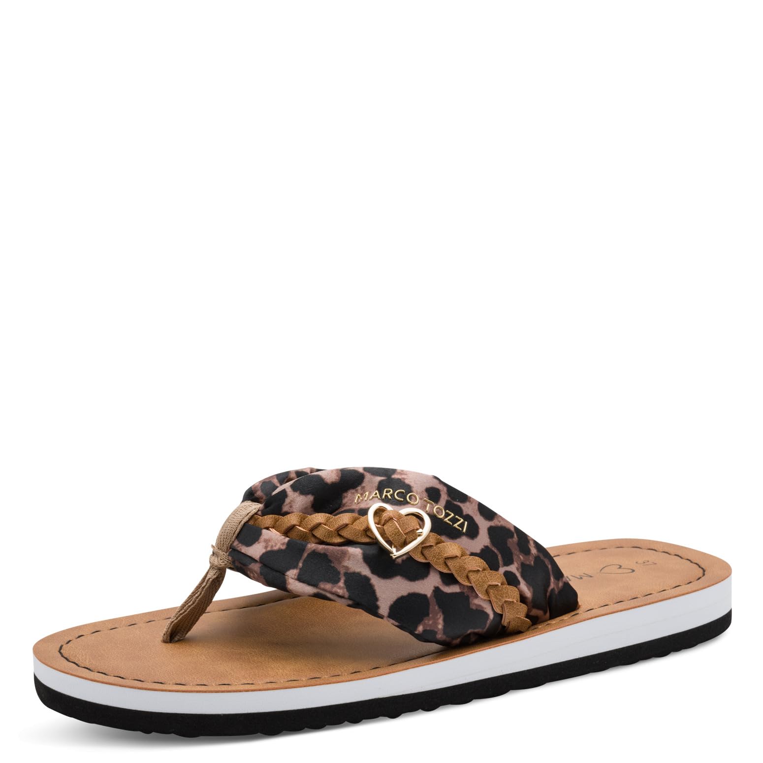 MARCO TOZZI Women's Sandal lightweight and comfortable Timeless, beige (LEO DUNE), 4.5 UK