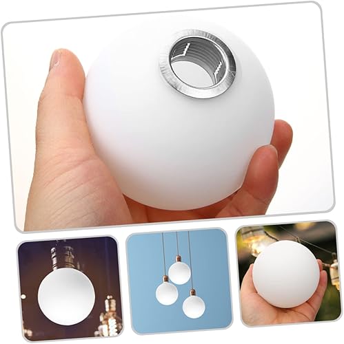 Miniatura 8 de DOITOOL Pantalla de globo de vidrio blanco para mesa de escritorio, luces de pared blancas para exteriores, lámpara de pantalla de globo de vidrio,