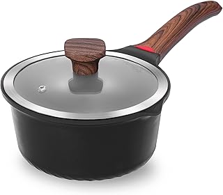 VINCHEF Nonstick Saucepan with Lid, 3QT Sauce Pan with Stay Cool Handle,...