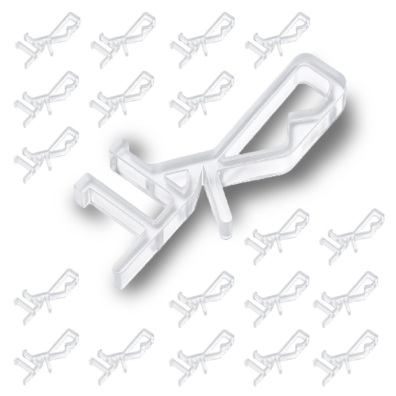 20 PCS Hidden Channel Valance Clips, 1-7/8 Inch Blind Clips for Valance, Seamless Look Blind Valance Clips Replacement for Wood & Faux Wood Blinds with Groove - 1