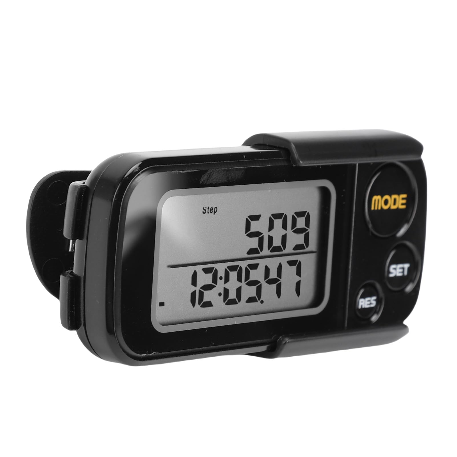 SIXRUN Podomètre 3D, Compte-Pas Précis avec Grand écran LCD et Mémoire de 30 Jours pour Distance de Marche Miles Km Compteur de Calories Moniteur de Temps d'exercice