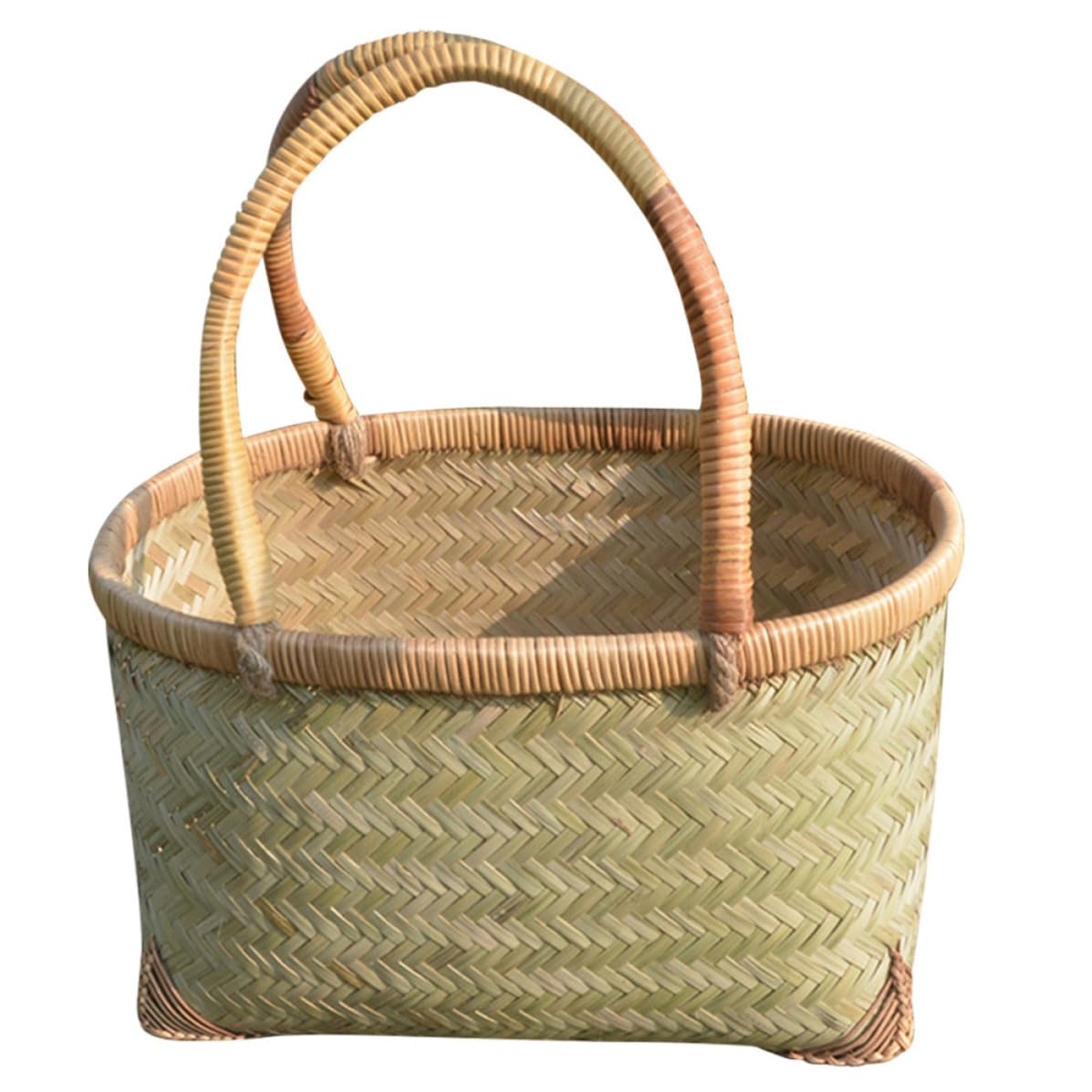 Panier de rangement portatif tressé extérieur contenant mariage et festival 31cm