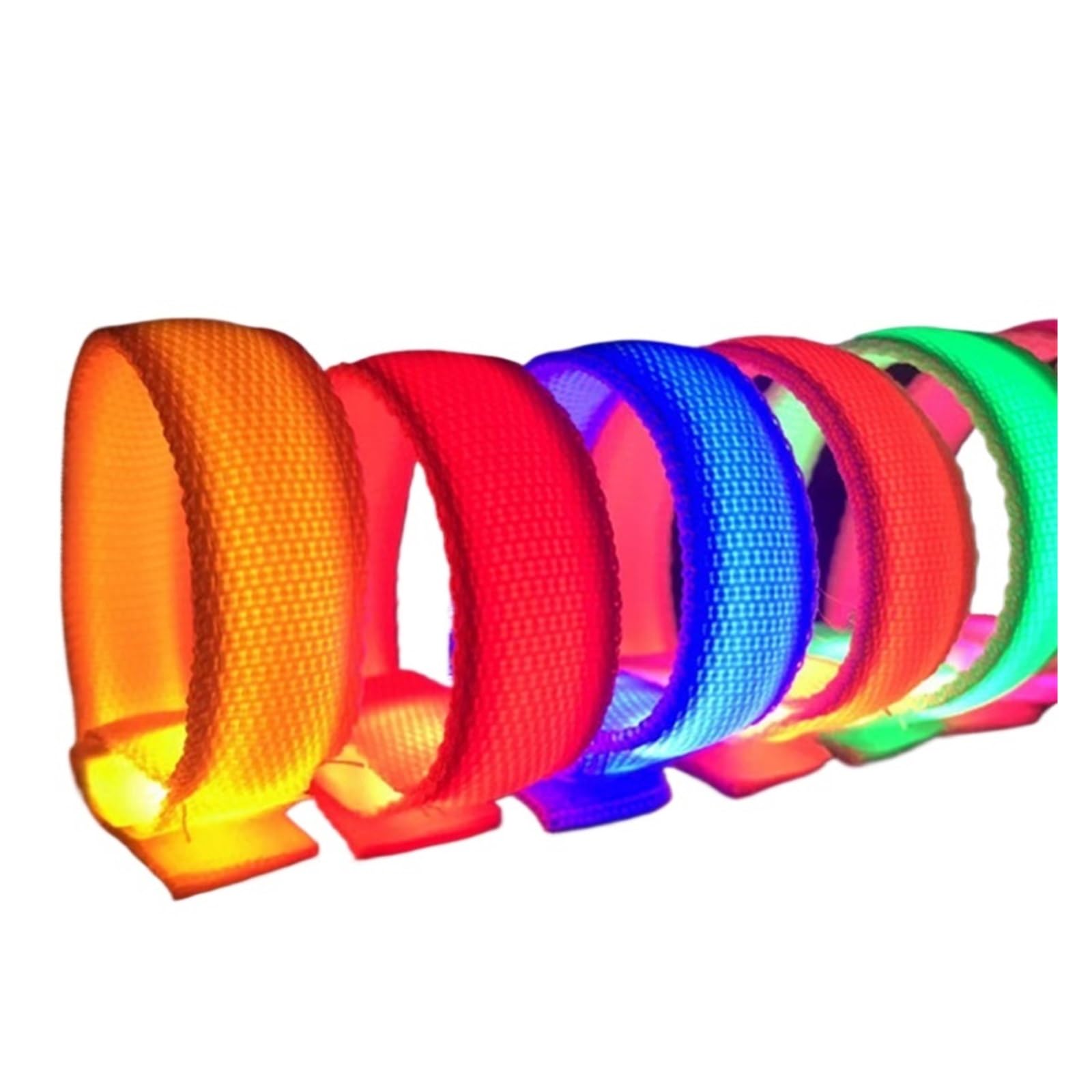 Generisch 2/8 Stück im Dunkeln leuchtende Armbänder, Neon-Armbänder, leuchtende Sport-Armbänder, wasserdichte Design-Requisiten for Musikfestivals, Neujahr und Weihnachtsfeiern(Pink,8pcs)
