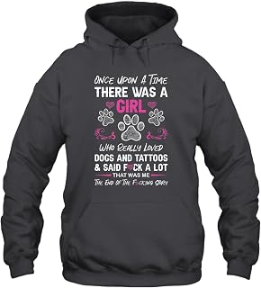 There was A Girl Love A Dog Tattoo Dogs Lovers Owner Tattooed Unisex Hoodie Gift Women Men