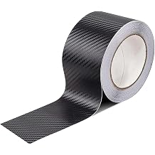 Car Door Edge Guard, 2.7 inch 23 FT 3D Door Sill Protector, Waterproof Anti-Collision Carbon Fiber Tape, Car Paint Protection Film, Universal for Most Cars Black