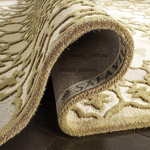 Image of Carpet Mahal Handmade Handwoven Tufted Made of 100% Soft Blended Wool Export Quality Carpets with 1 Inch Thickness (12x15 Feet) Color Multi