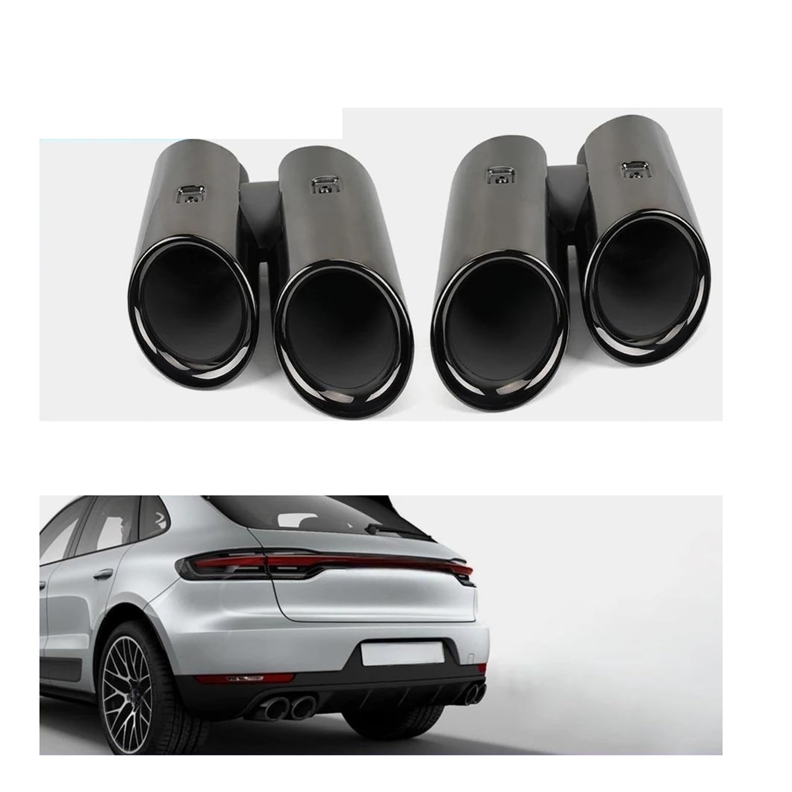 Terminale di scarico per auto Auto Di Scarico Per Tubo Silenziatore Per Coda Punta Per Sistema di Uscita Aria Per Vent Per Porsche Per Macan 2019-2021