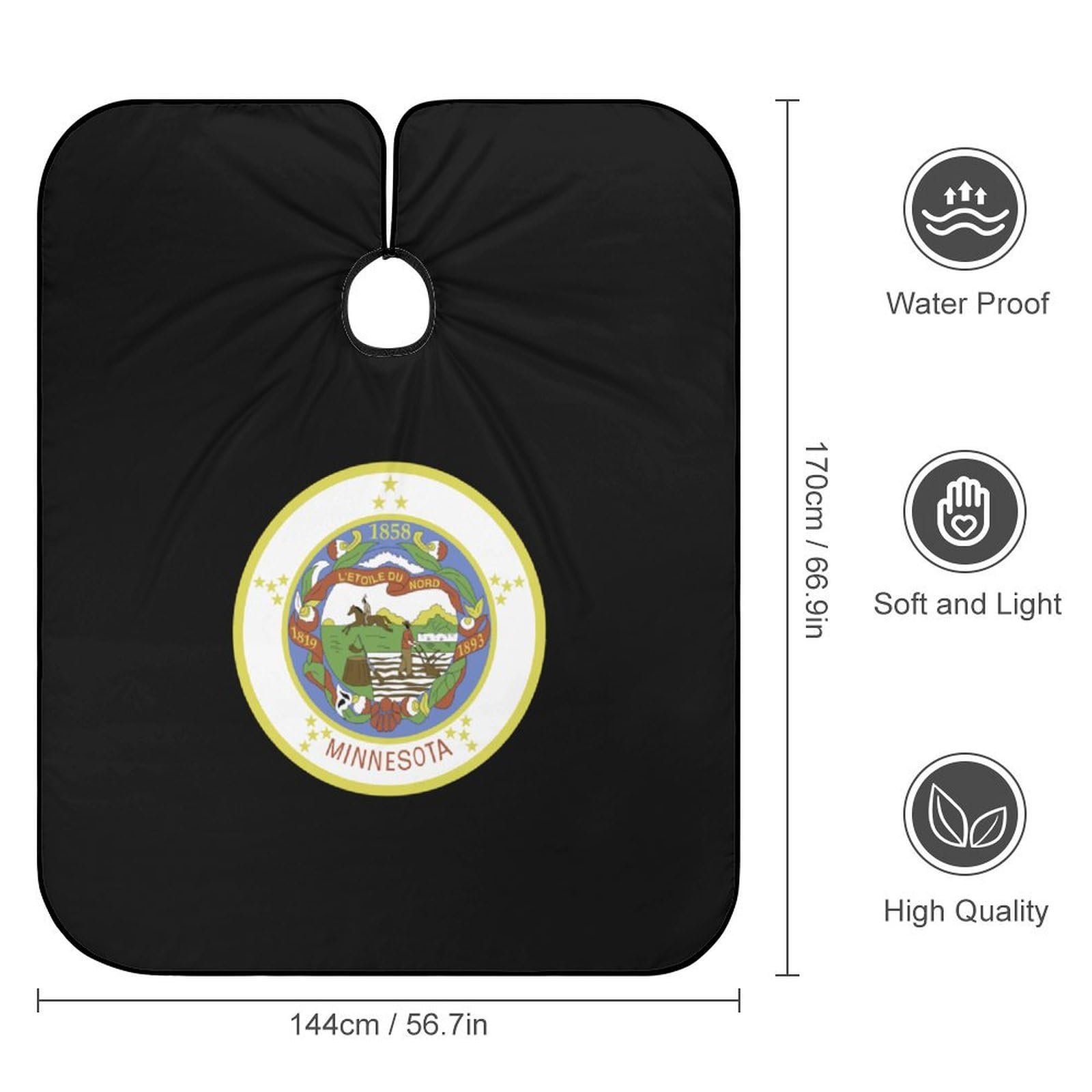 Minnesota Flag Hair Cutting Cape for Men Women Waterproof Barber Cape Adjustable Salon Haircut Capes