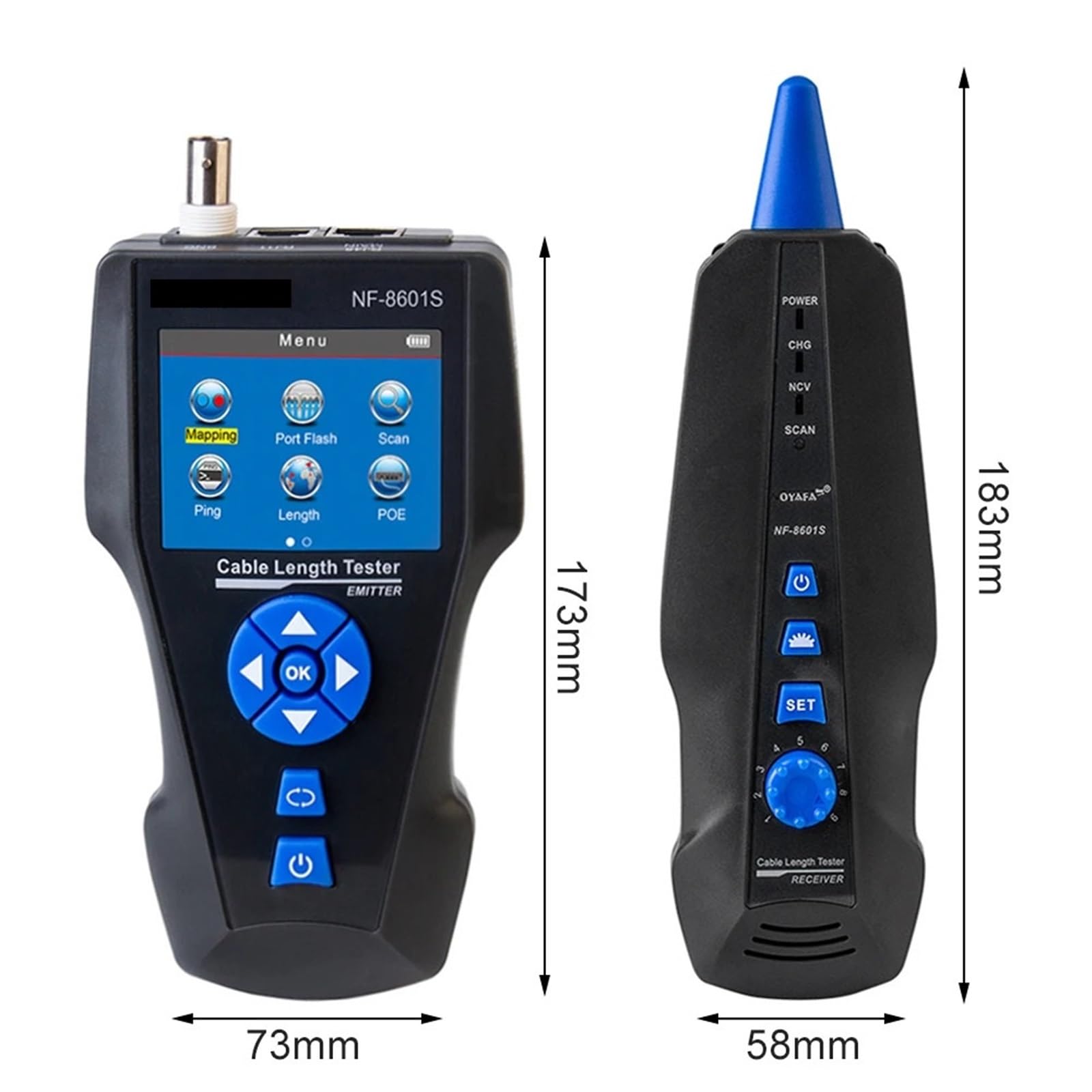 Multifunktions TDR Enthernet Kabel Tester Rj45 Rj11 BNC Cat5 Cat6 6E Cat7 POE Lan Test Ping Netzwerk Tracker Übertragungstests