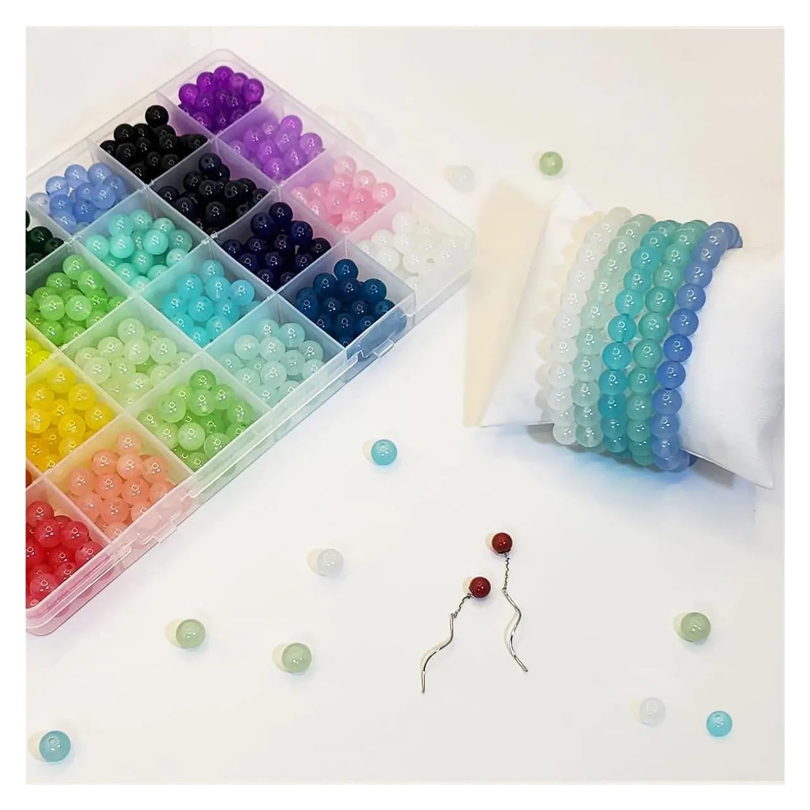 DIY-Perlen-Set Eine Schachtel mit 1.200 Perlen zur Schmuckherstellung