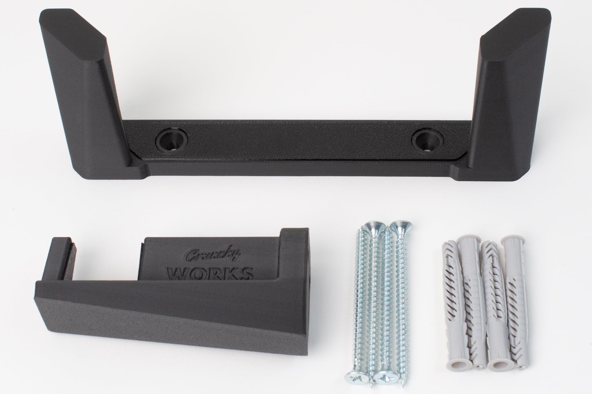 STAGECADIA Monolith E-Gitarren Bass Wandhalterung, Gitarrenhalter für die Wand, Schräg Geneigt Einstellbar Justierbar, Bügel Haken Wandhalter Ständer, Gitarrenzubehör, Schwarz