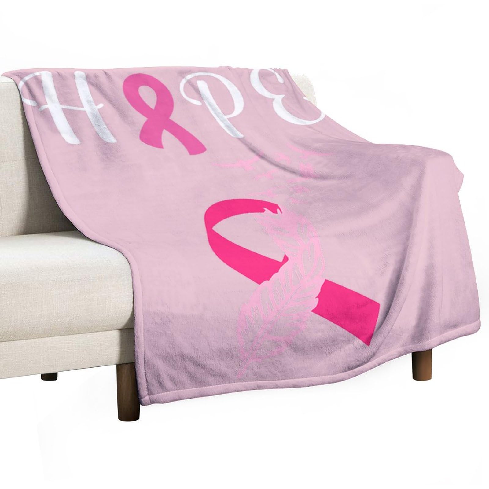 Couverture polaire cancer du sein 127x152 cm pour des soirées cocooning chaleureuses sur le canapé