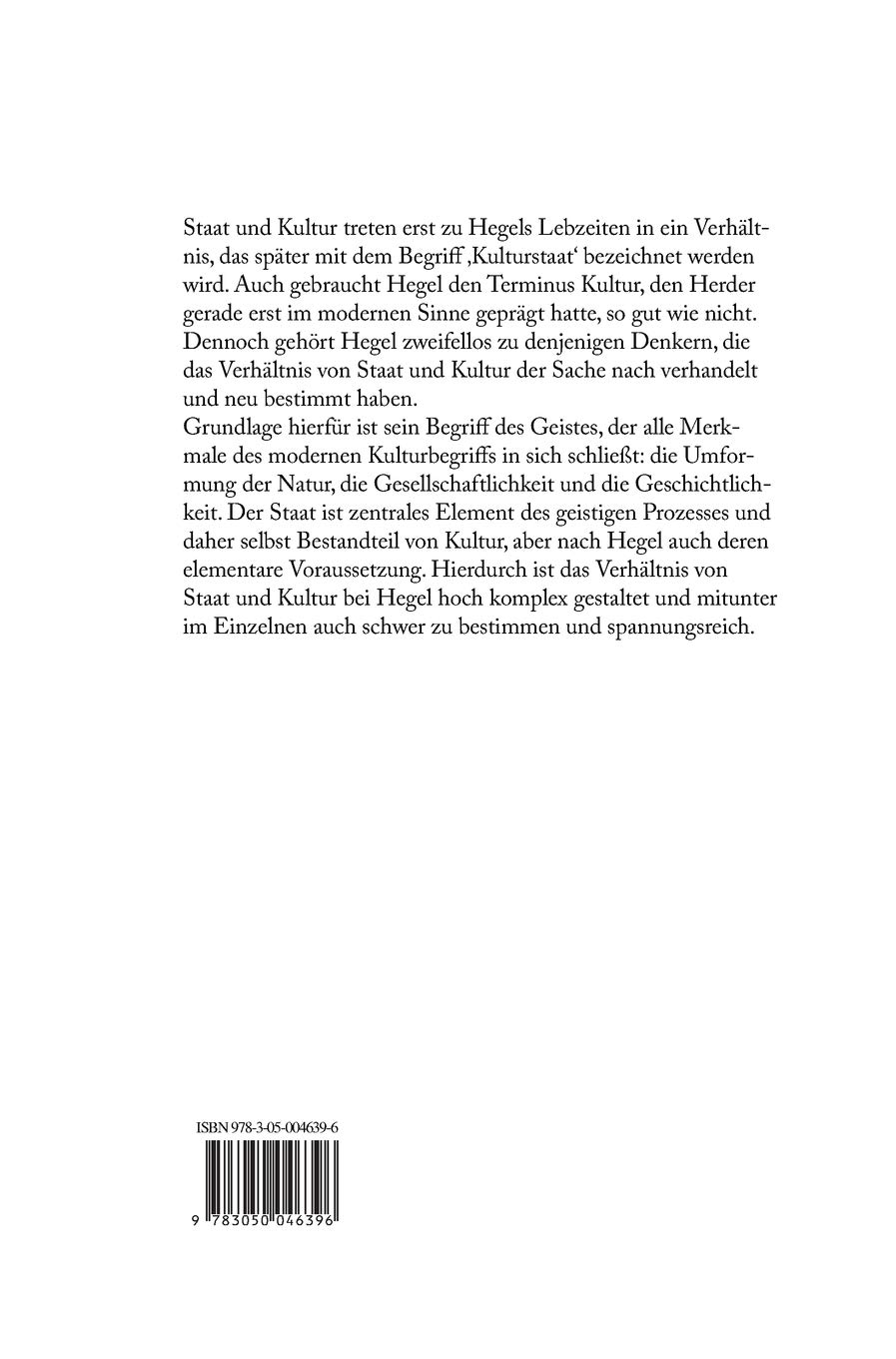 Staat und Kultur bei Hegel (Hegel-Forschungen)