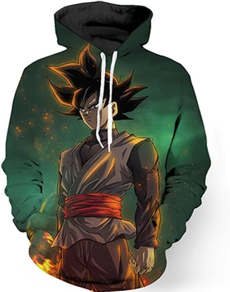 Unisex Anime Hoodie 3D Print Cosplay Pullover Hooded Sweatshirt(XL, 0652)