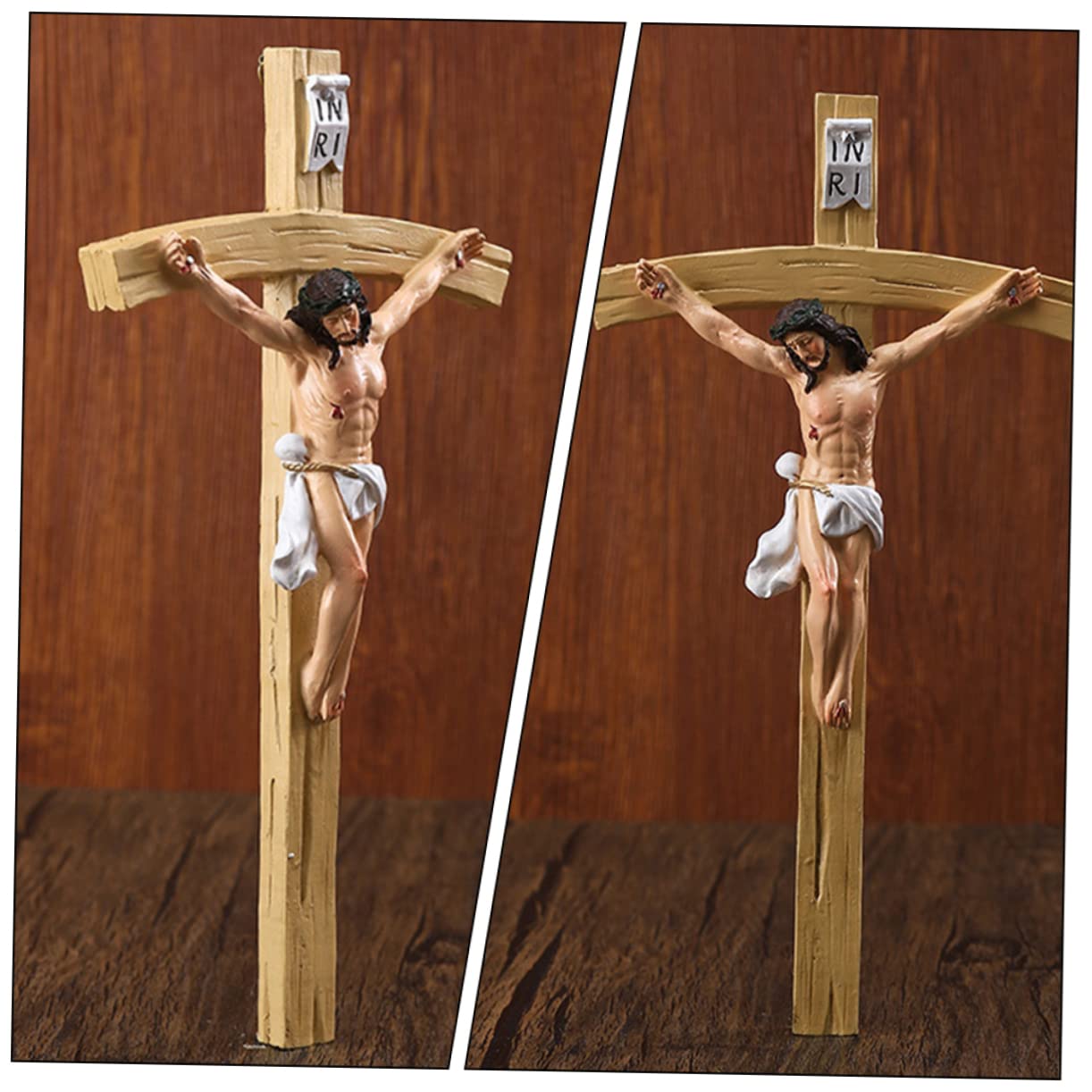 アンティーク　十字架　壁掛け アンティーク真鍮製の十字架（壁掛け）